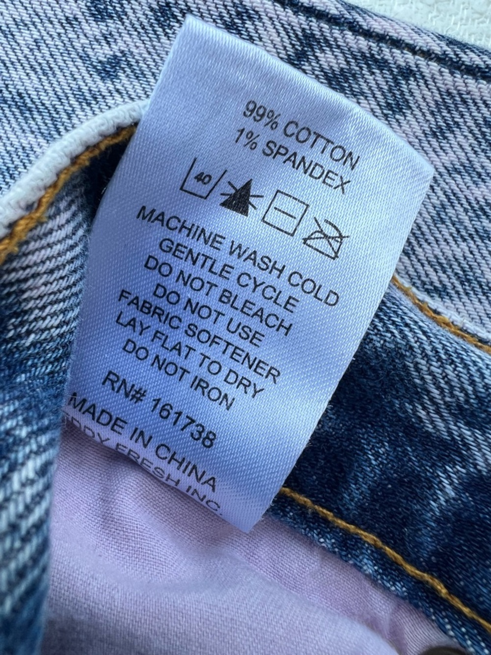 Teddy Fresh Acid Wash Straight Leg Jeans | Size 32 - Picture 6 of 11